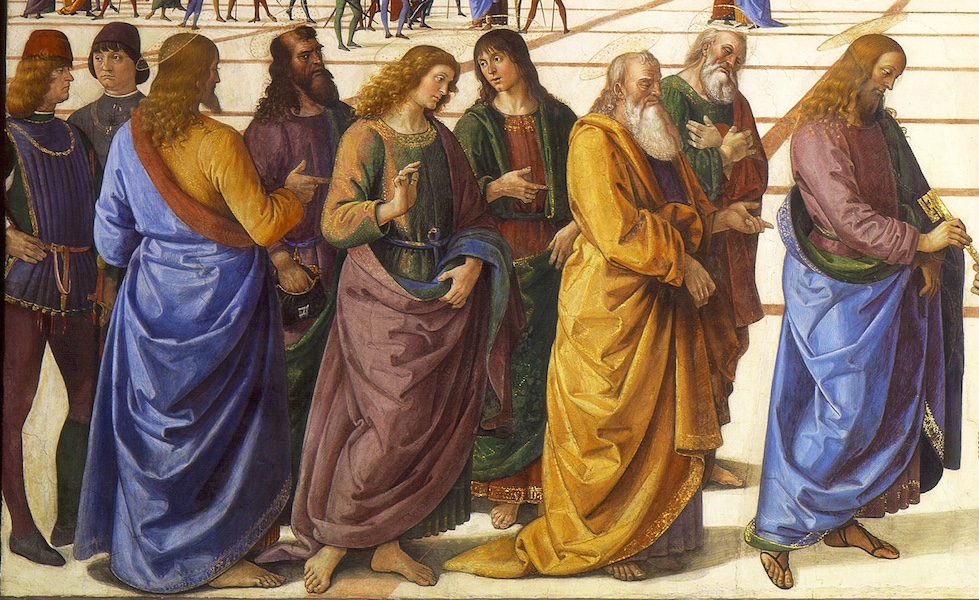 christ delivering the keys of the kingdom to saint peter