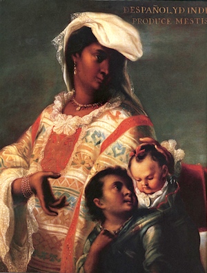 Casta Paintings, Mixed Race Family in Mexico