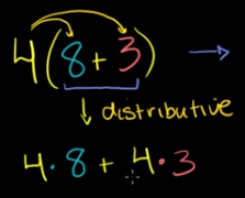 comprehensive Regenerative calendar La distributivité de la multiplication sur l'addition (suite) (leçon) |  Khan Academy