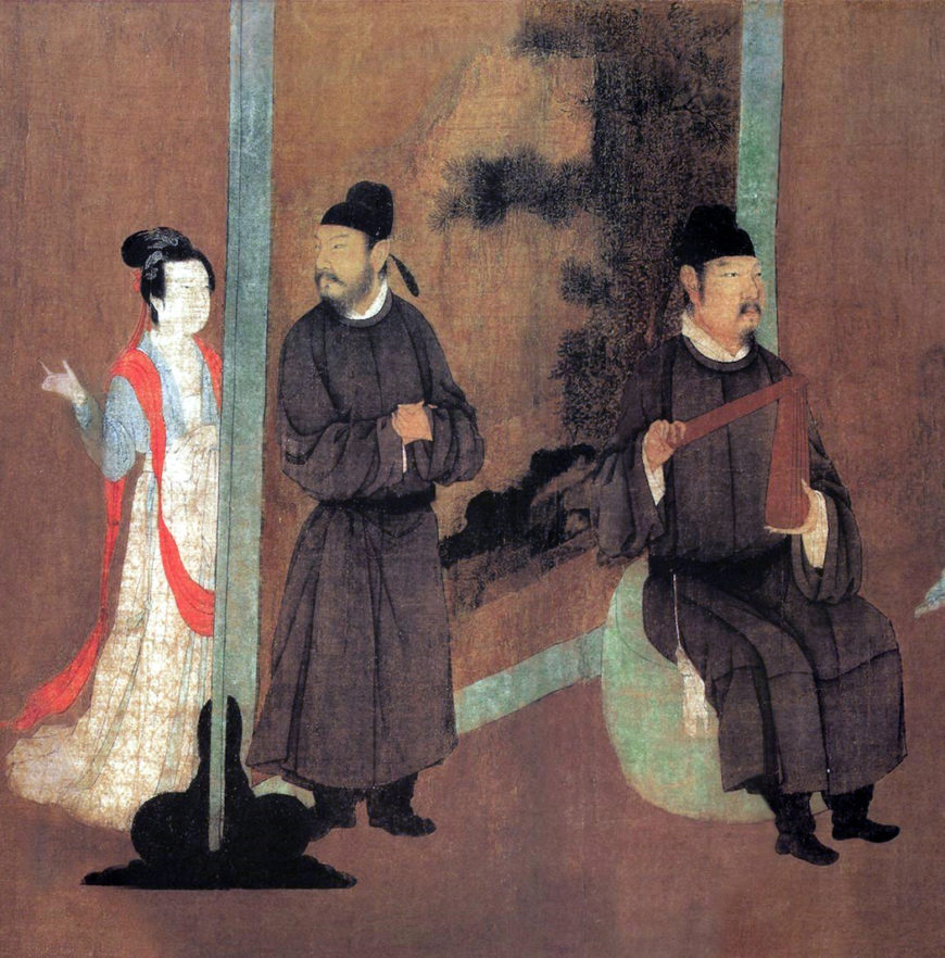 Gu Hongzhong, The Night Revels of Han Xizai, handscroll (article
