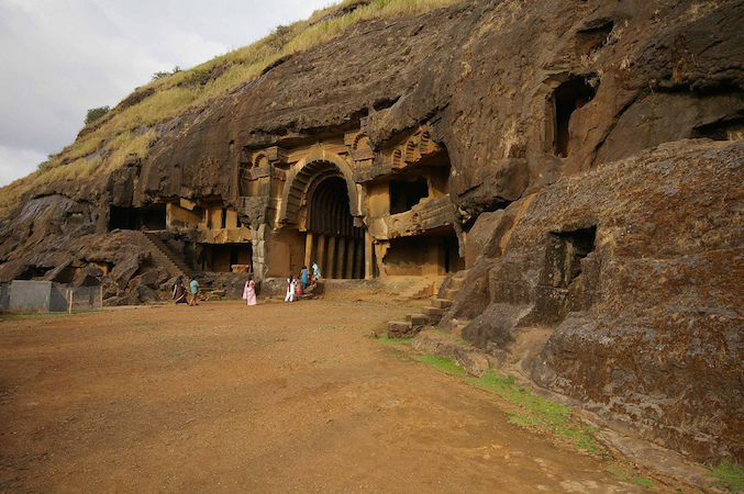 Bhaja Caves, c. 3rd century B.C.E. to 2nd century B.C.E., photo: Andrea Kirkby. Twenty-two caves are located at the site. 