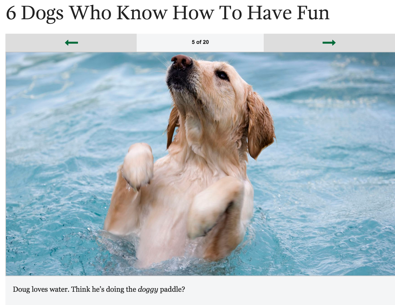 Screenshot of a slideshow from The Onion
