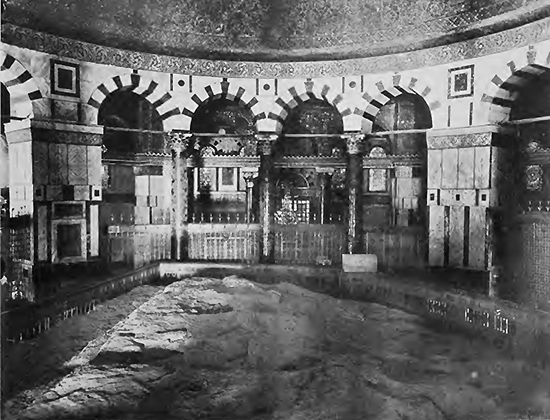 Interior of the Dome of the Rock (photo: Robert Smythe Hitchens, public domain)