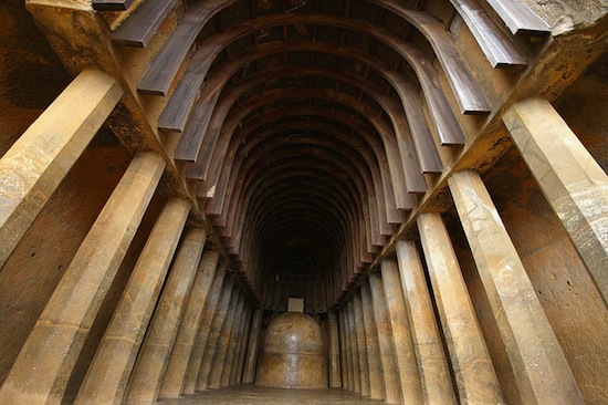 Chaitya (monastic monument hall) at Bhaja, India, 1st century B.C.E. (photo: Andrea Kirkby)