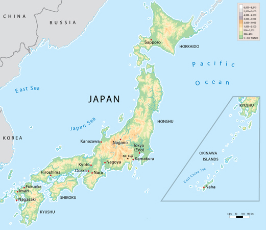 Geography Of Japan Map