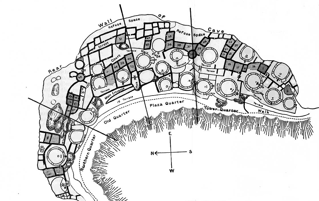 Cliff Palace plan, Mesa Verde National Park