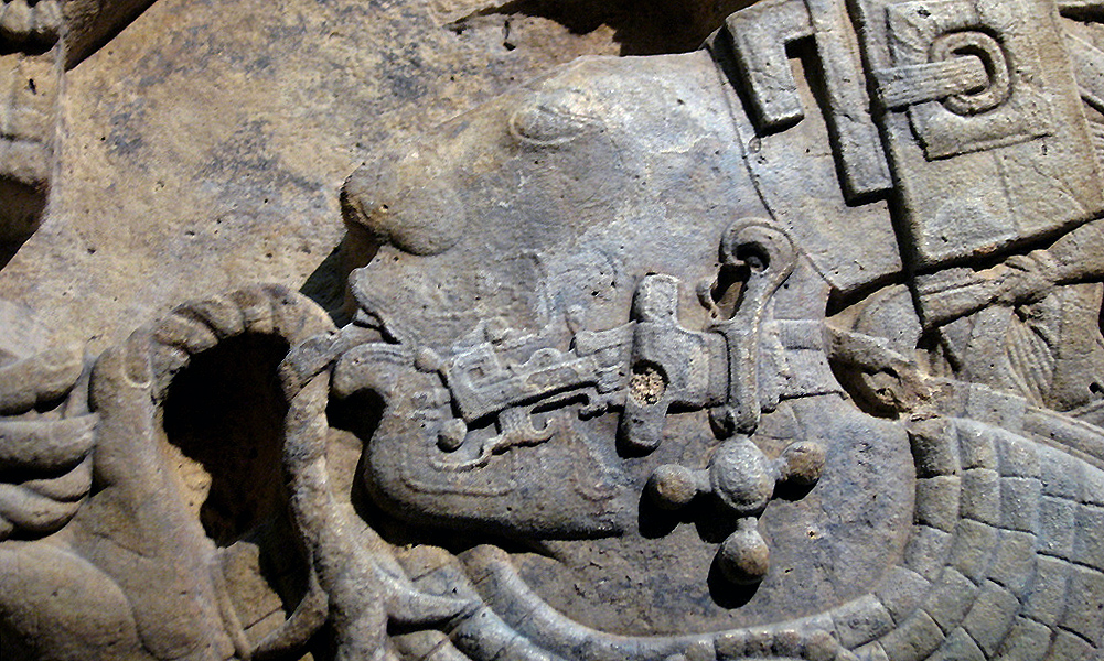 Yaxchilán lintel 24 (detail), after 709 C.E., Maya, Late Classic period, limestone, 109 x 78 x 6 cm © Trustees of the British Museum