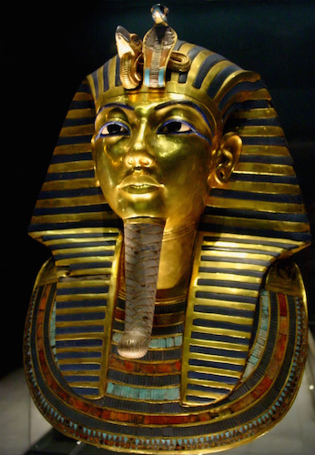 Image result for The Gold Mask of Tutankhamun, composed of 11 kg of solid gold
