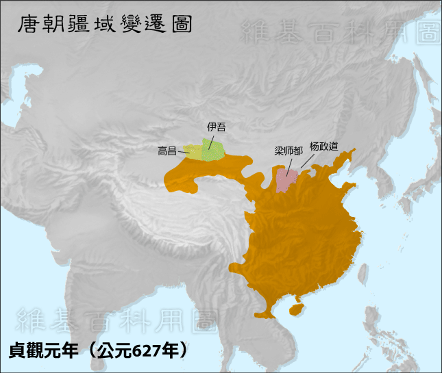 Expansion of the Tang dynasty over time (map: 玖巧仔, CC BY 3.0)