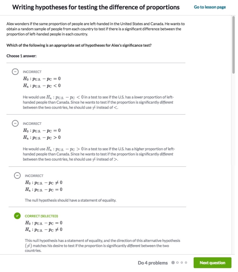 multiple choice test