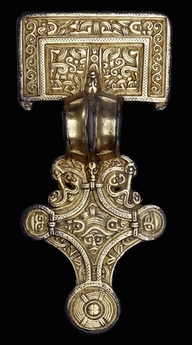 Great square-headed brooch, early 6th century, Early Anglo-Saxon, From Grave 22, Chessell Down, Isle of Wight, © Trustees of the British Museum 