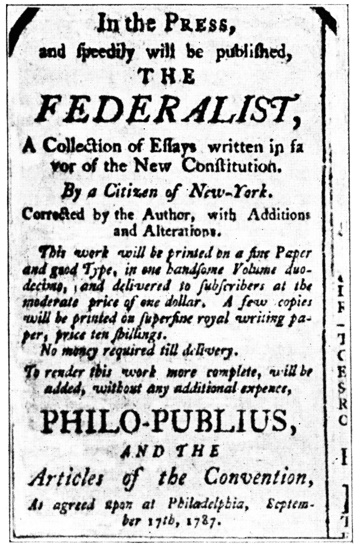 writing of the federalist papers