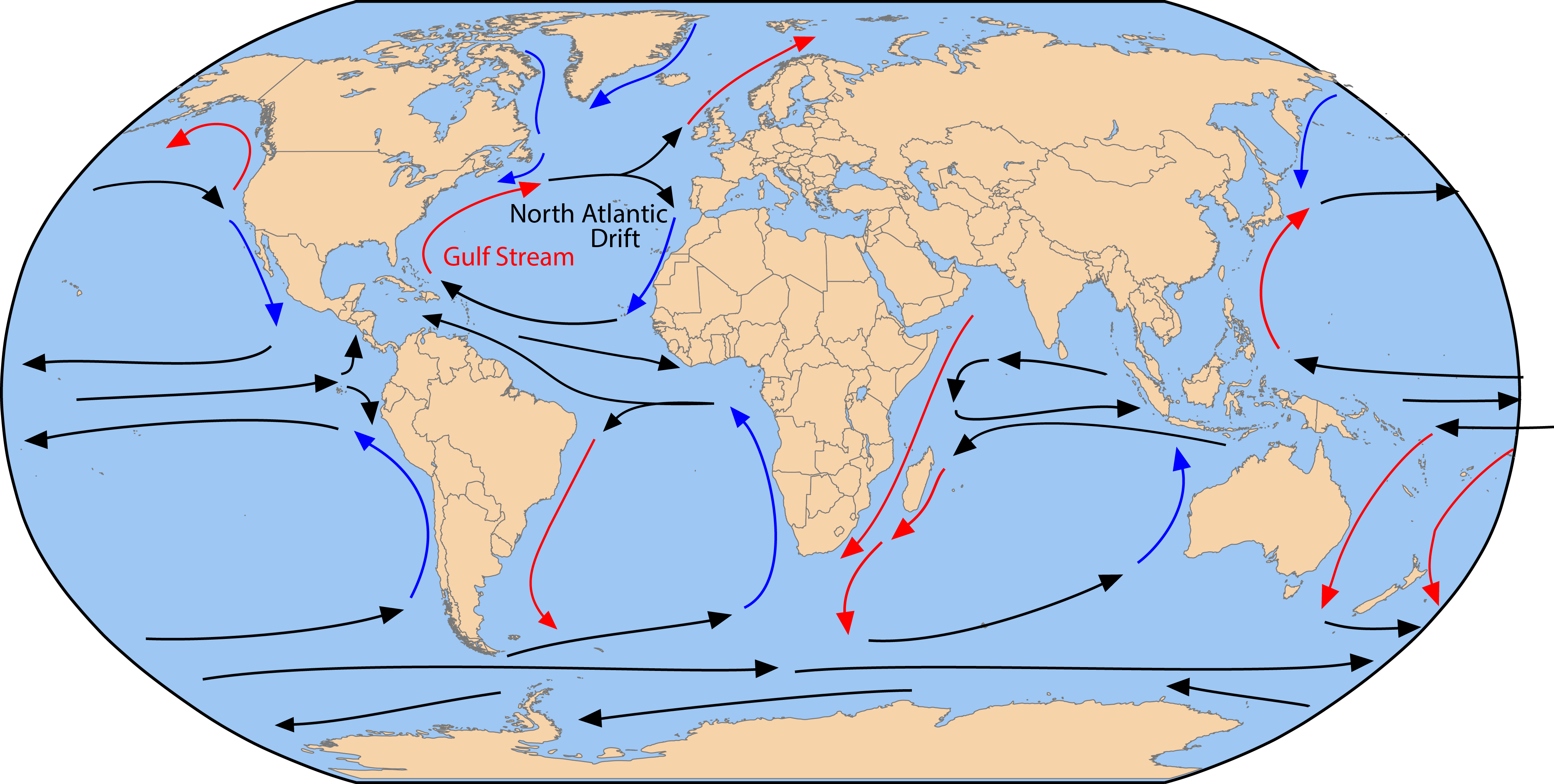 15 холодных течений. Южное пассатное течение на карте Атлантического океана. Северо атлантическое течение на карте мирового океана. Течение Гольфстрим на карте. Северо пассатное течение на карте Атлантического океана.