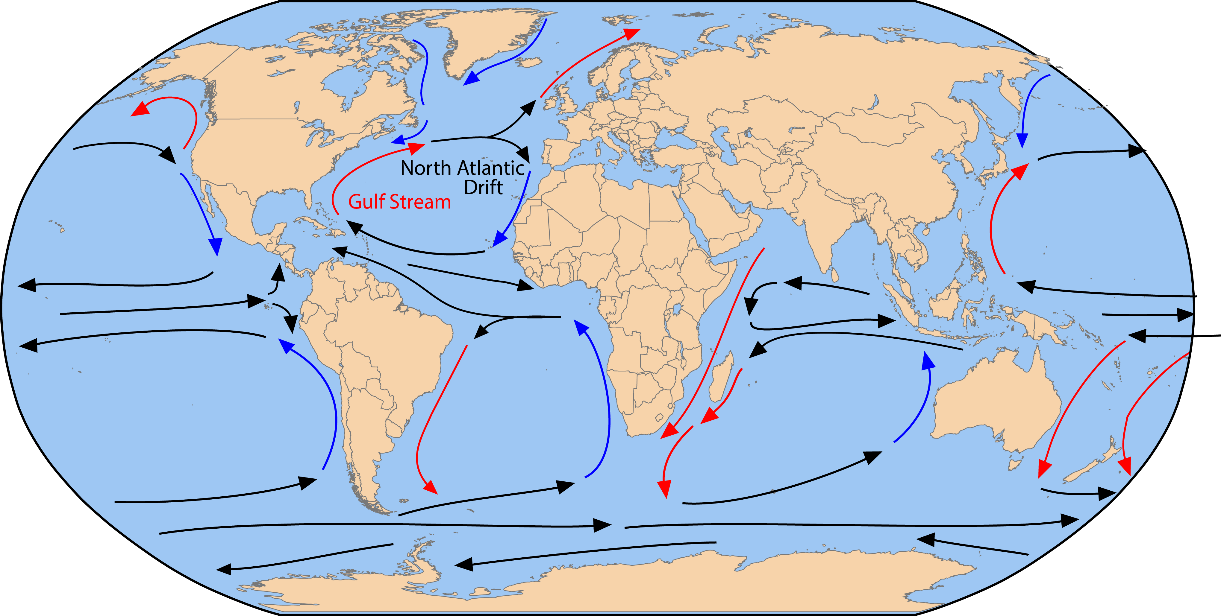 Течение Гольфстрим на карте мирового океана. Северо атлантическое течение на карте мирового океана. Гольфстрим и Лабрадорское течение на карте. Северо пассатное течение на карте Атлантического океана.