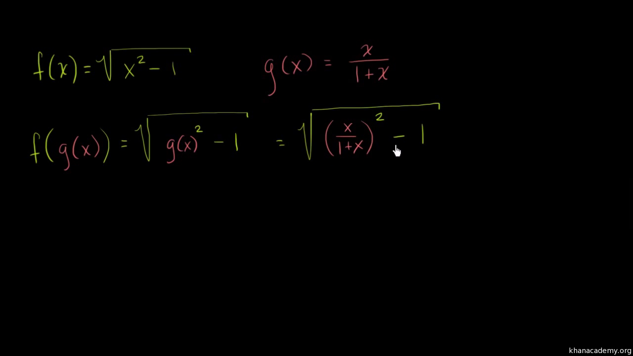 Encontrar Funciones Compuestas Video Khan Academy