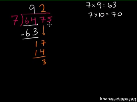 余りのある割り算の筆算 2292 4 ビデオ 余り カーンアカデミー