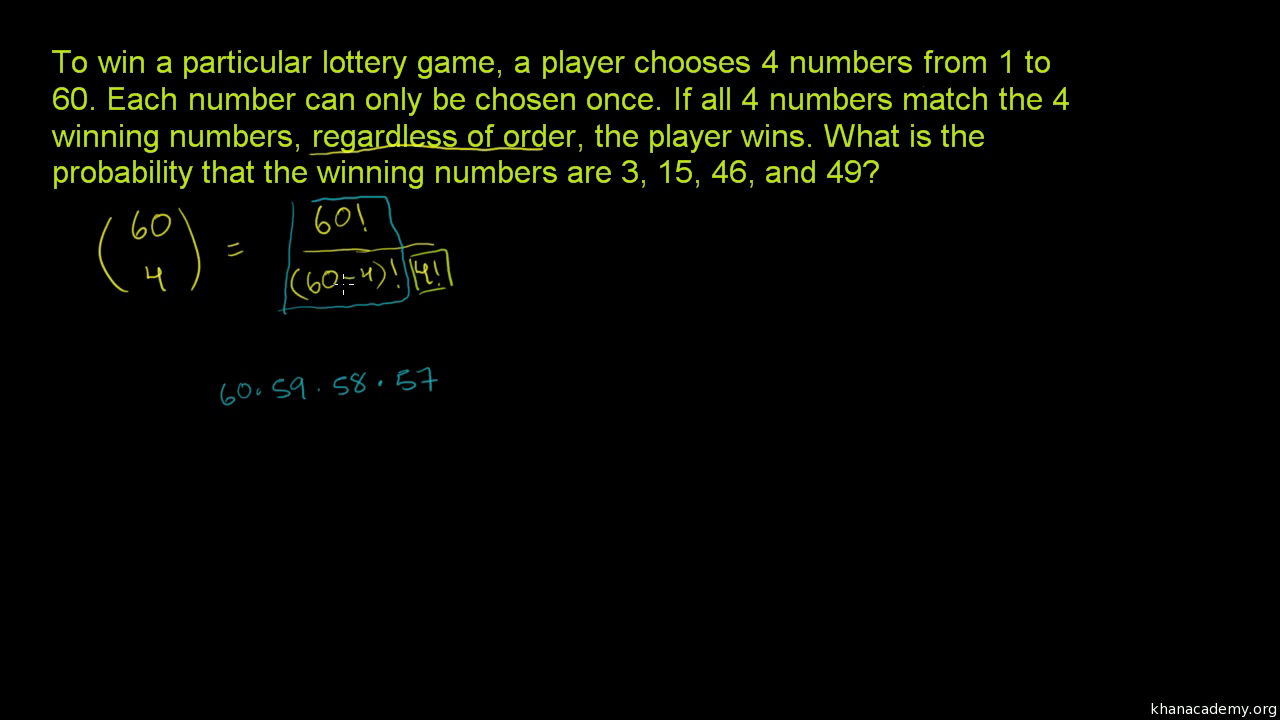 Example Lottery Probability Video Khan Academy