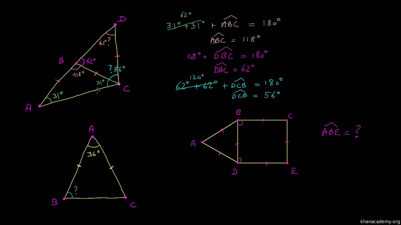 Calculer La Base D Un Triangle Isocèle Exercices avec des triangles isocèles ou équilatéraux (vidéo) | Khan Academy