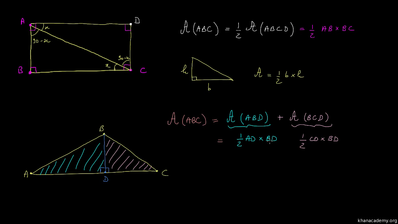 2 Façons De Calculer L aire D un Triangle Démonstration - Formule de l'aire d'un triangle (vidéo) | Khan Academy