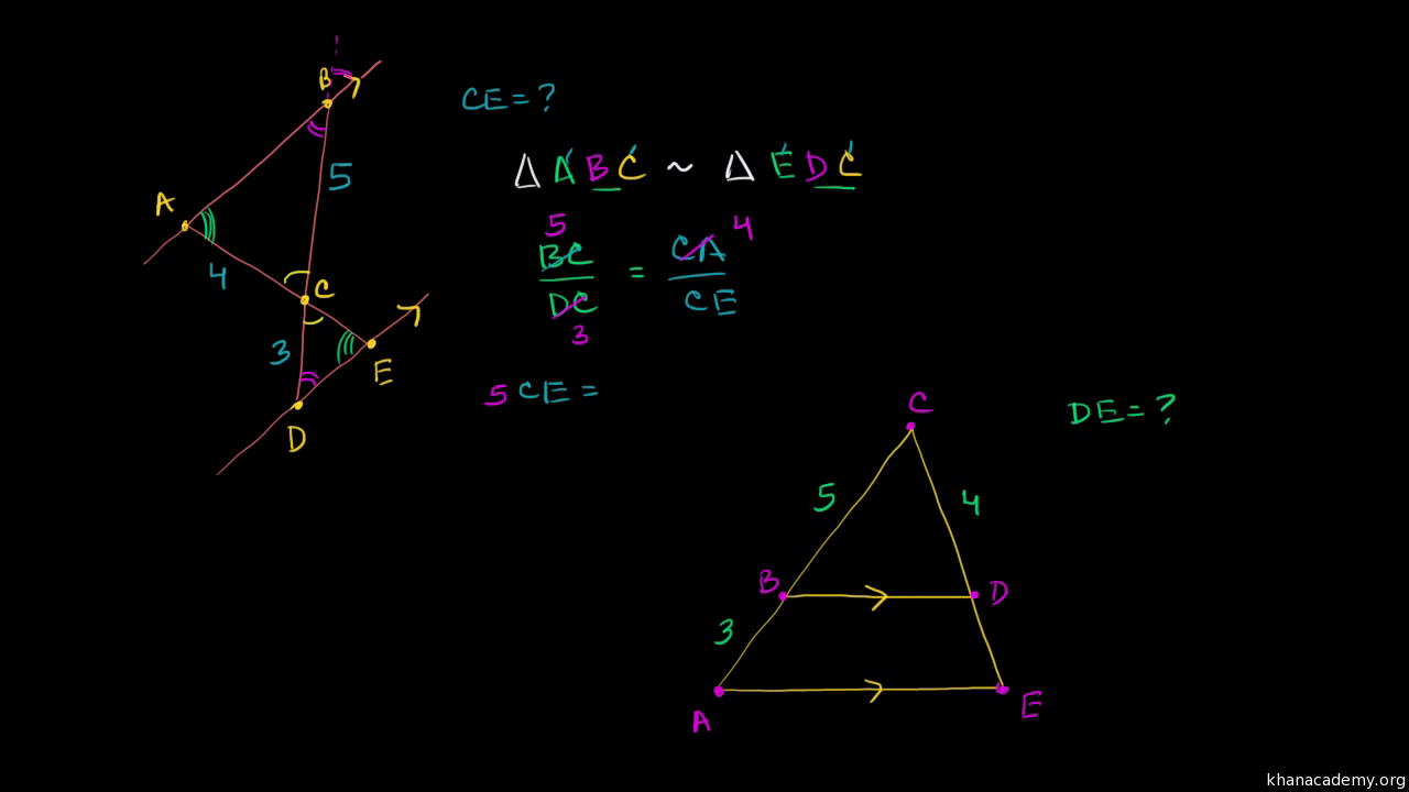 Solving Similar Triangles Video Khan Academy