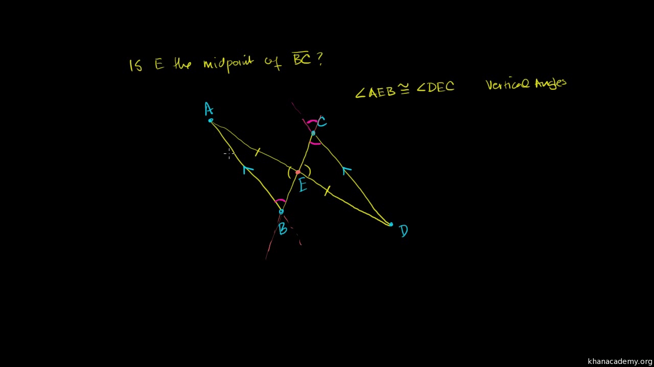 Geometry Proof Problem Midpoint Video Khan Academy