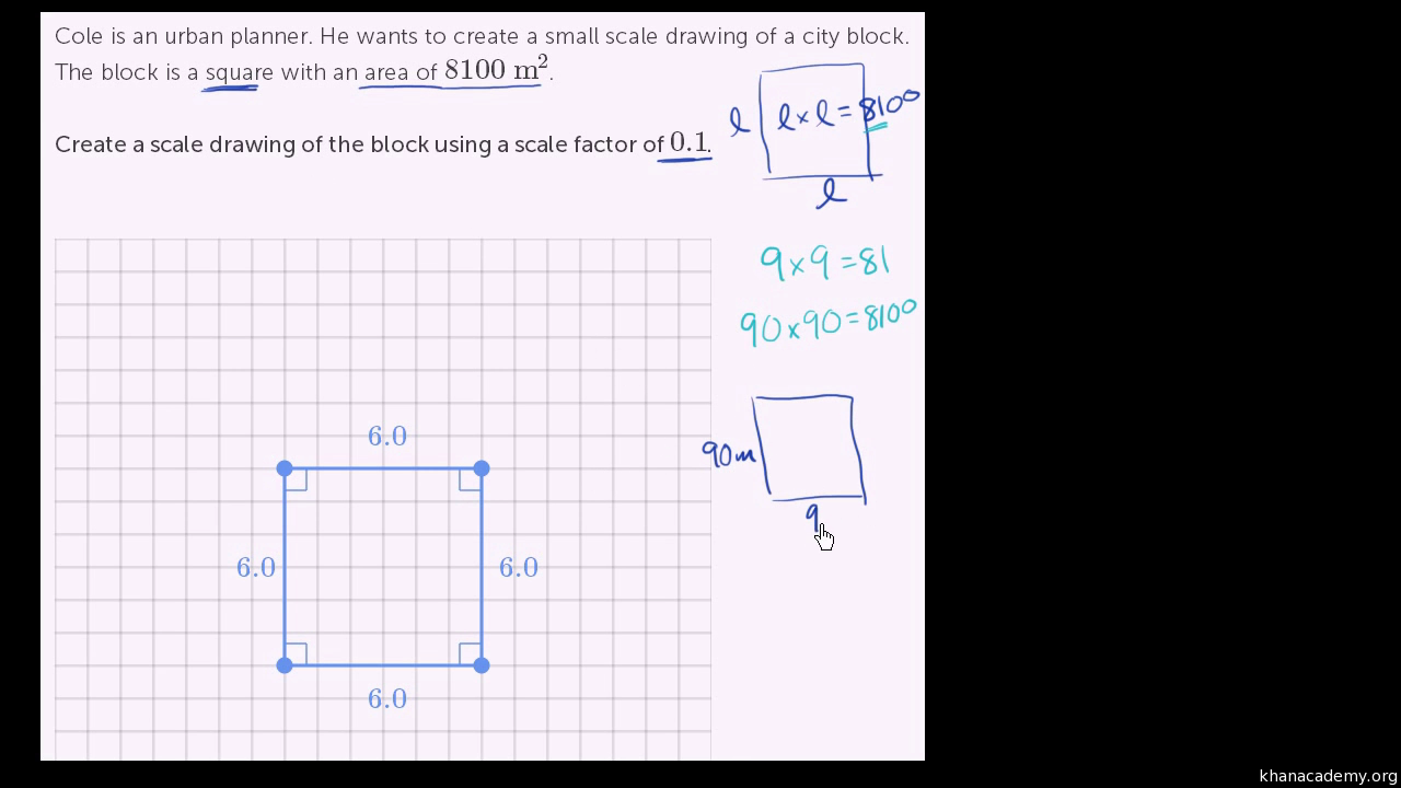 Making a scale drawing (video)  Geometry  Khan Academy For Scale Drawings Worksheet 7th Grade