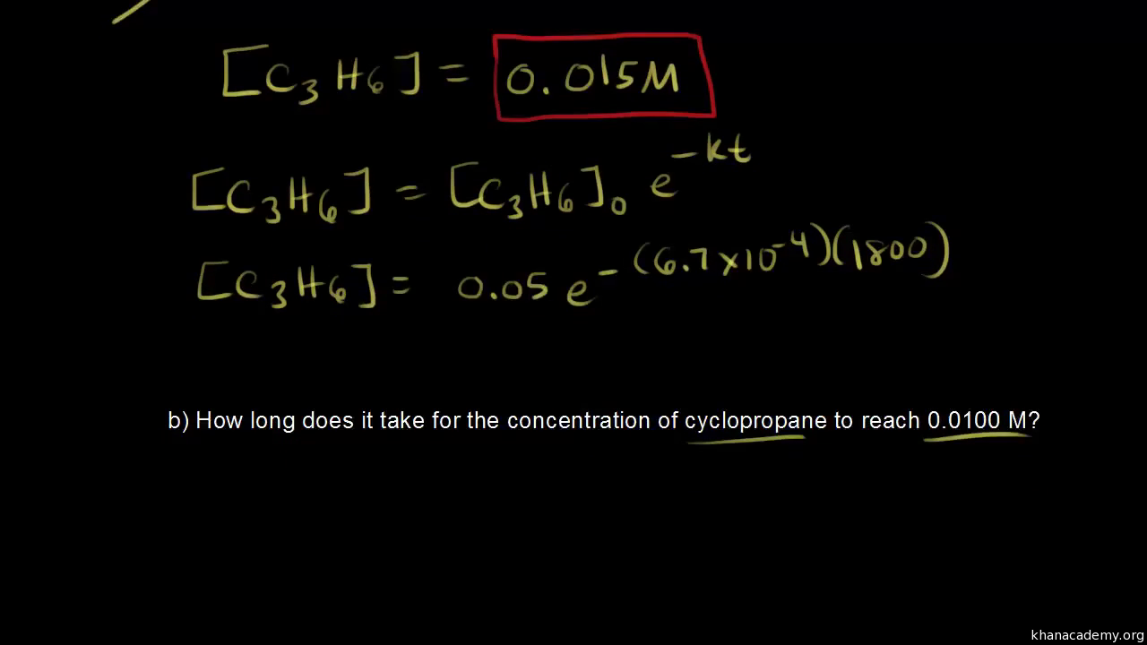 Using the first-order integrated rate law and half-life equations