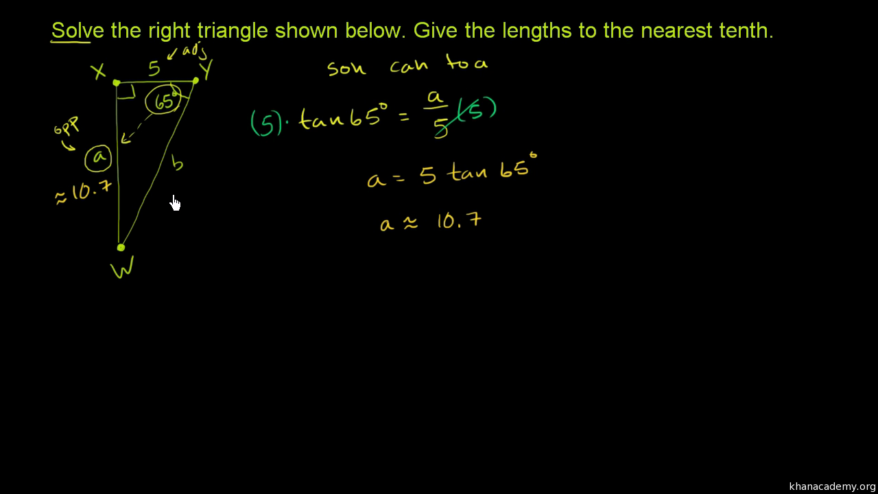 When you are given two sides of a right triangle, how do you find