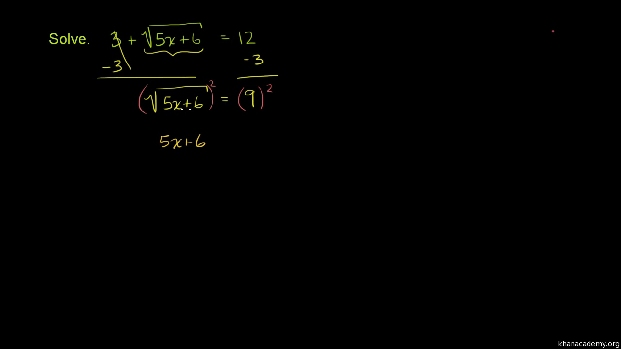 Solving A Radical Equation With Two Radicals That Simplifies To Sqrt X 