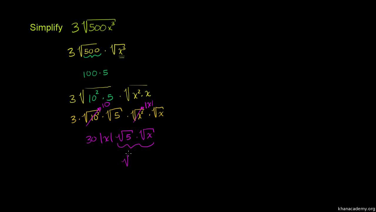 simplify radical expressions calculator