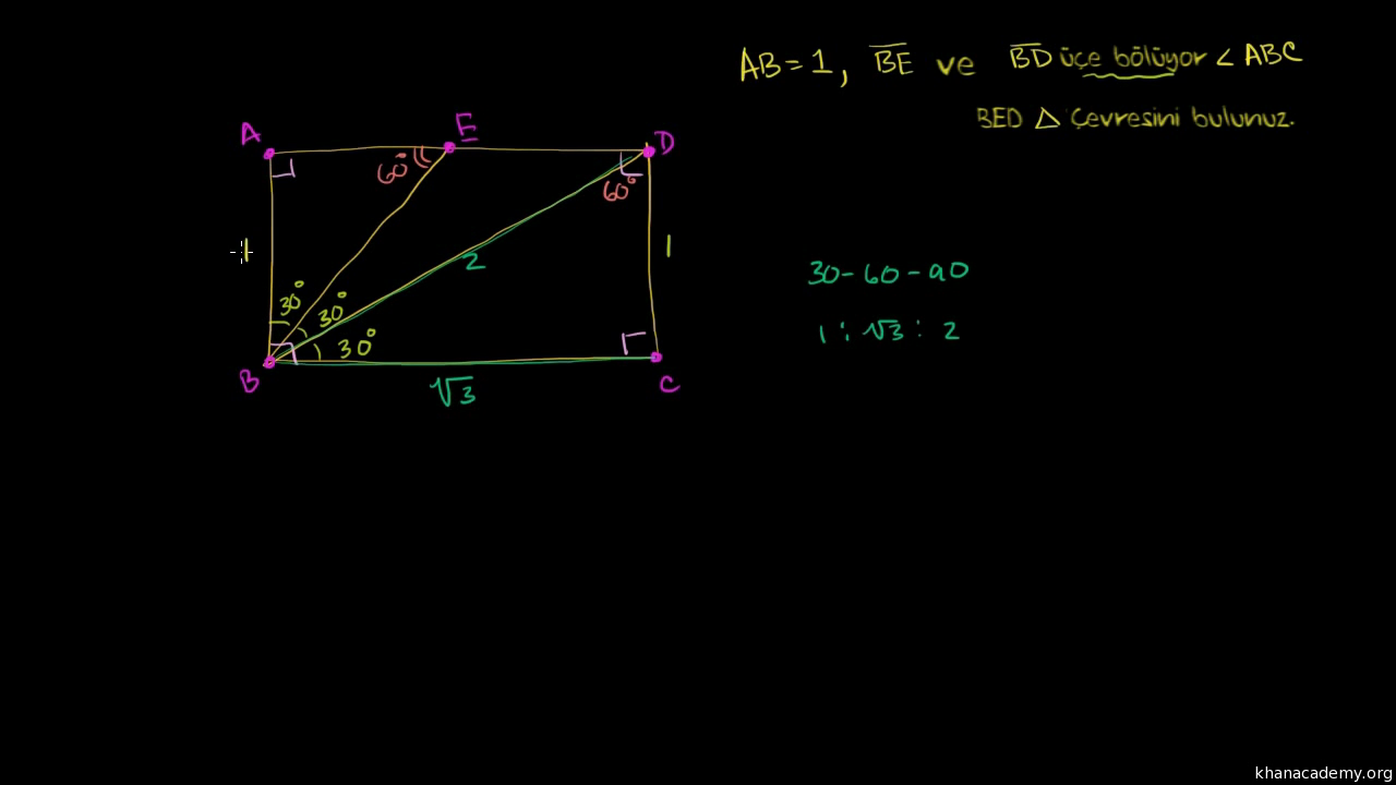 30 60 90 Ucgeni Ile Ilgili Soru Video Khan Academy