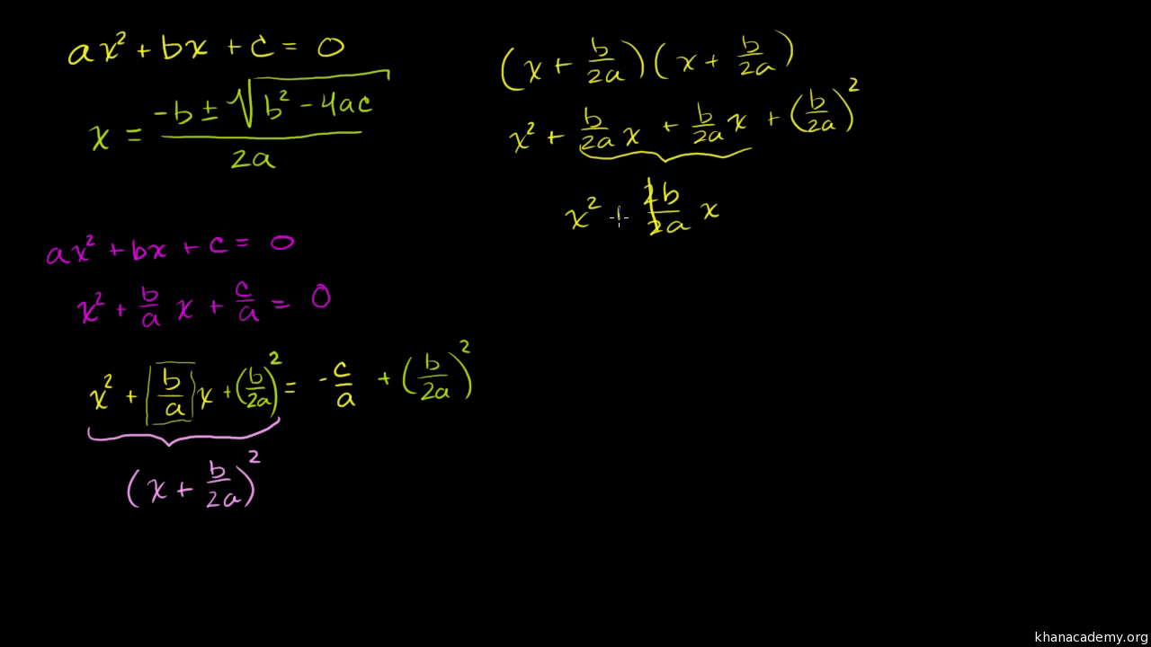 quadratic formula derivation