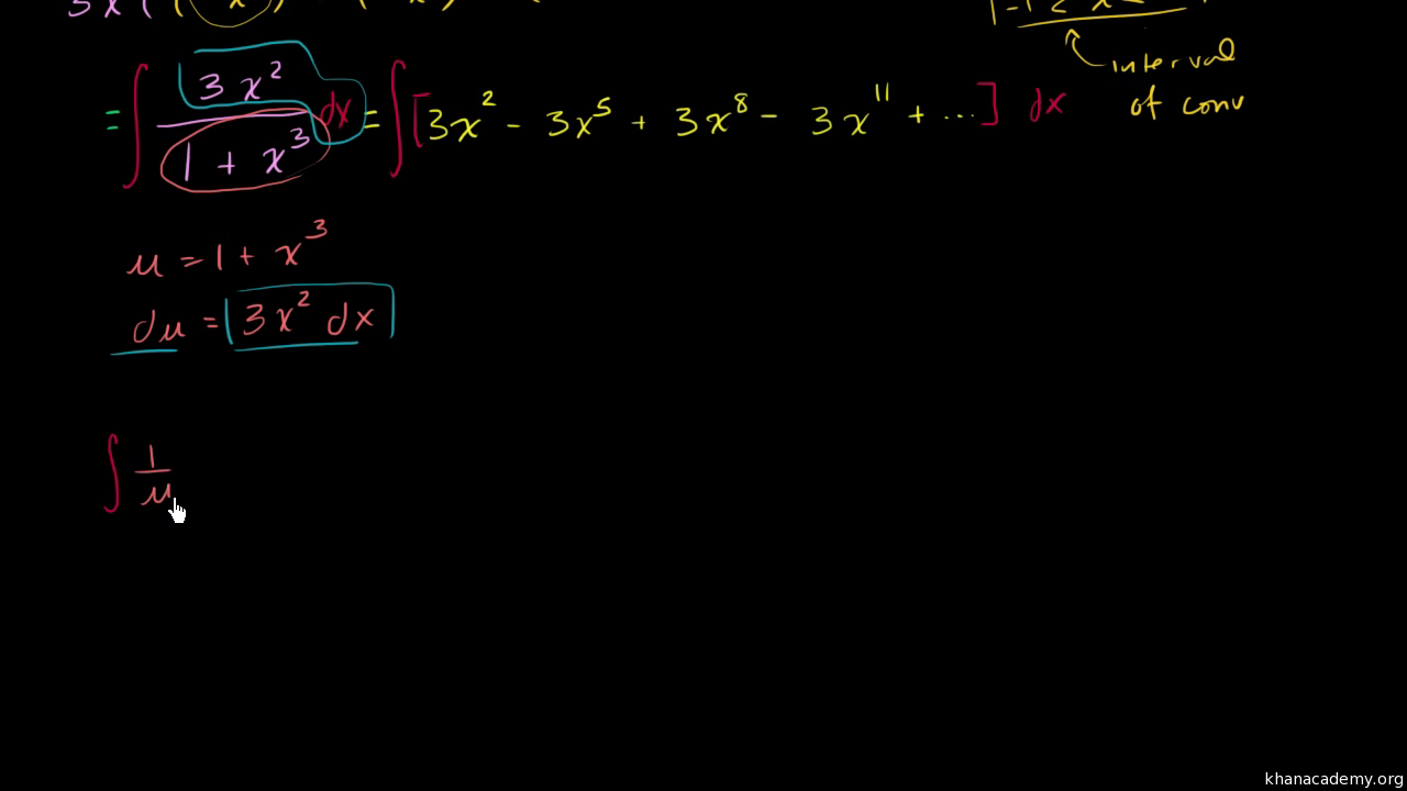 Power Series Of Ln 1 X Video Khan Academy