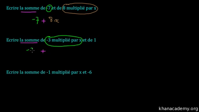 traduire une phrase en langage mathématique