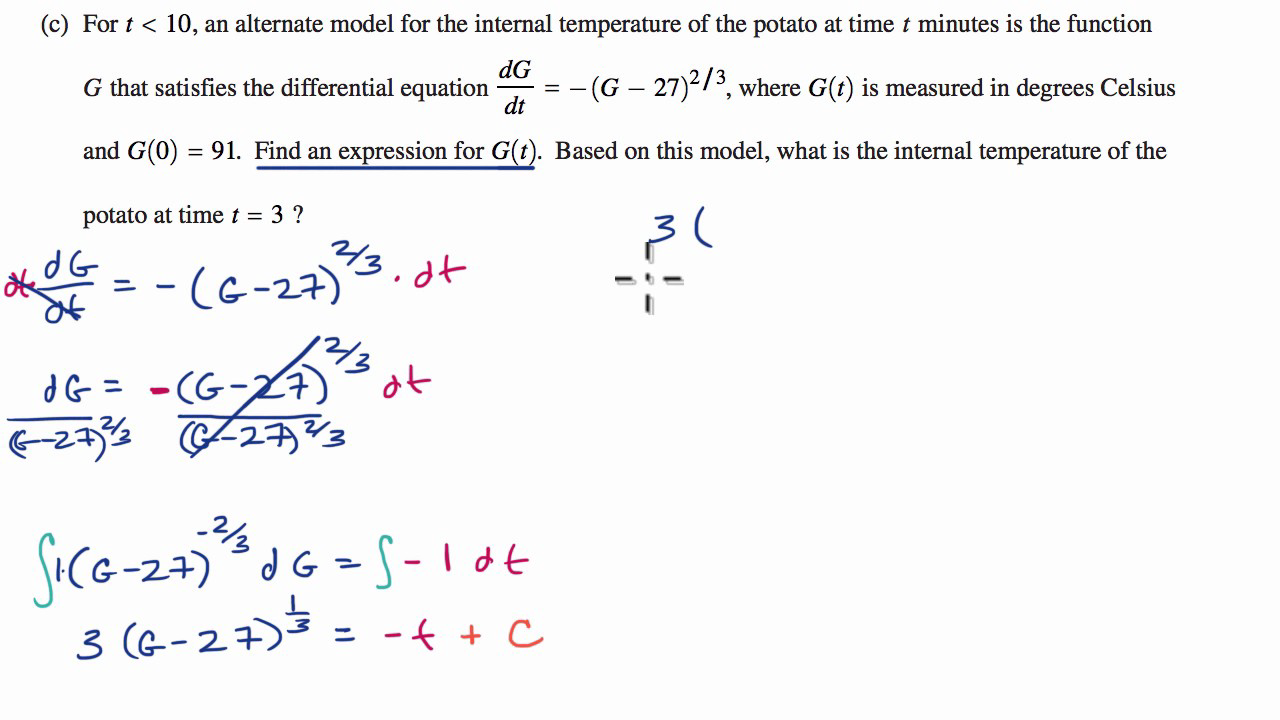 2017 AP Calculus AB/BC 4c (video)