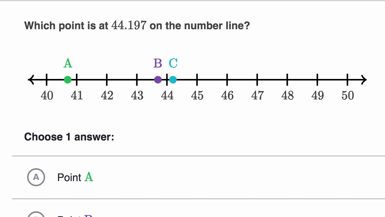 rounding decimals number line