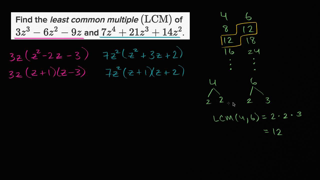 Least common multiple of polynomials (video)