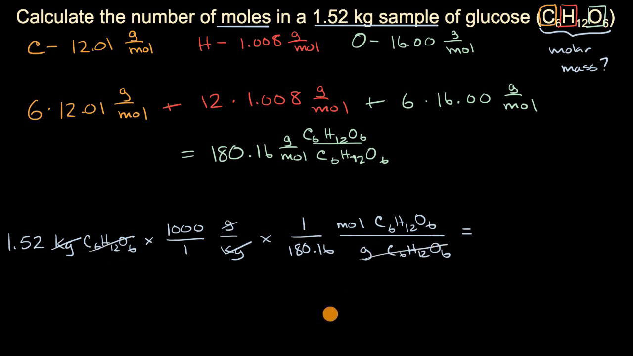 SA Q 42 mol Q15 Finding moles using the formula: n = mM. 