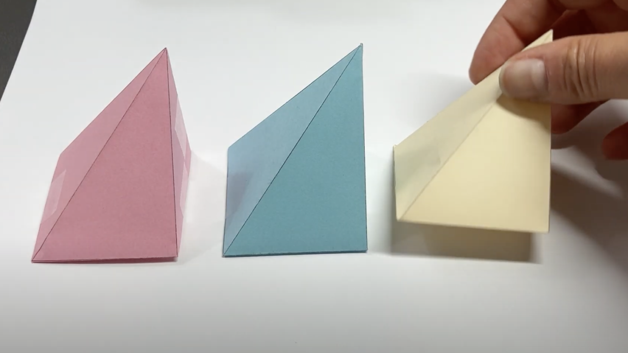 How To Make Rectangular Pyramid With Paper Step By Step