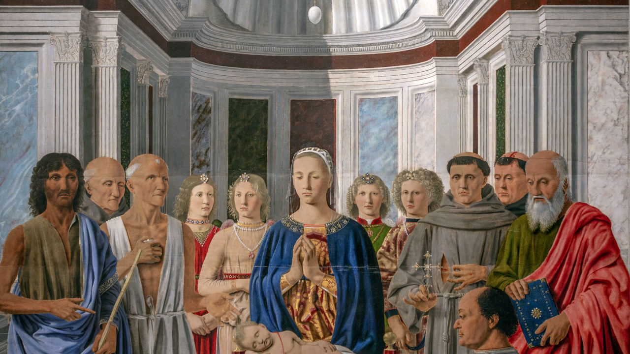Piero della Francesca, Madonna and Child with Saints, Angels, and 